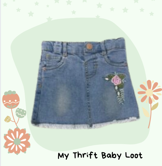 NEW Toffy house denim skirt (3-12 months)